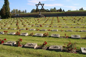 Theresienstadt cemetery outside the Small Fortress
